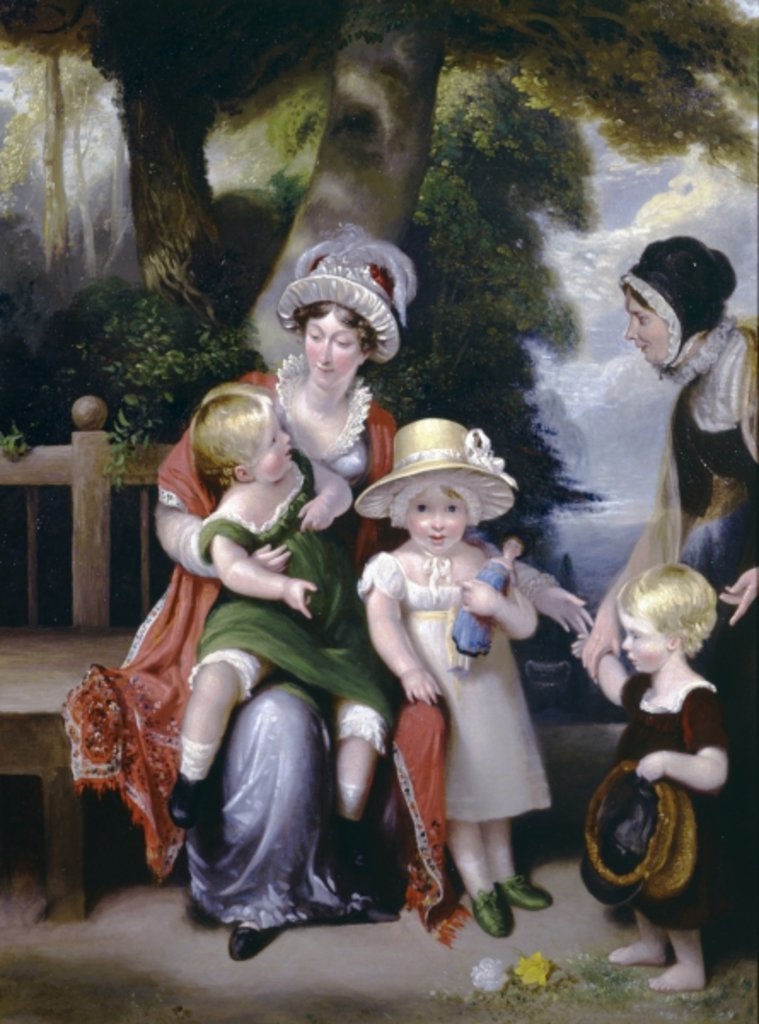 Detail of Family portrait by English School