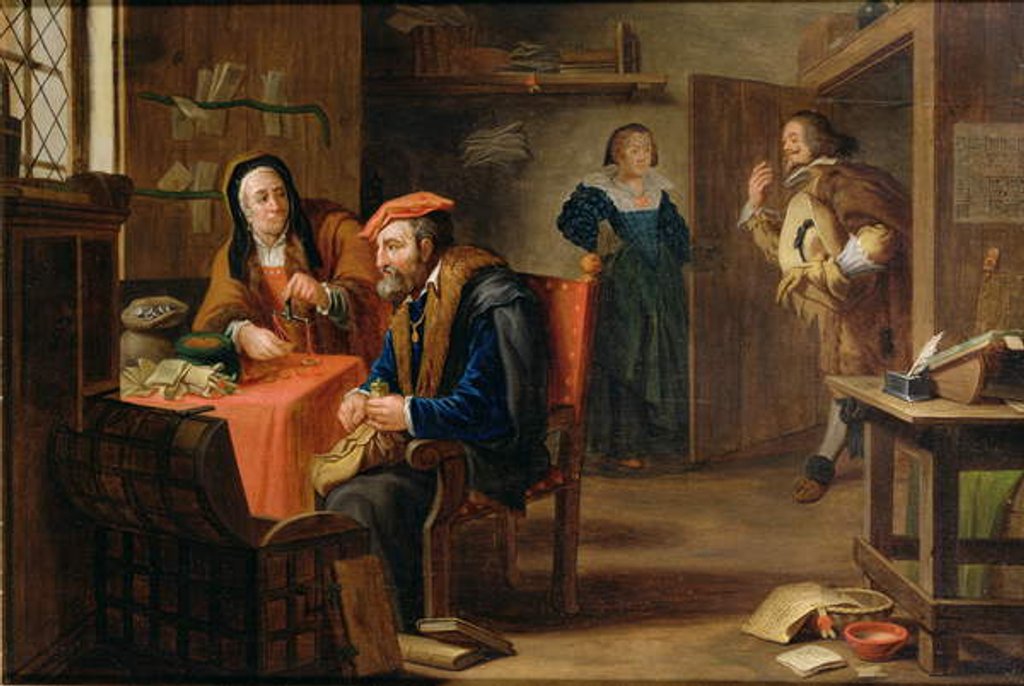 Detail of The Money Lender by School Dutch
