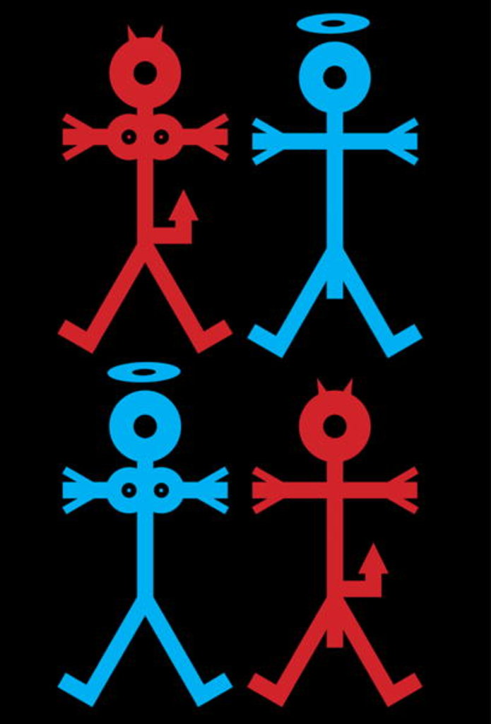 Detail of Angel Devil Icon, 2005 by Thisisnotme Thisisnotme