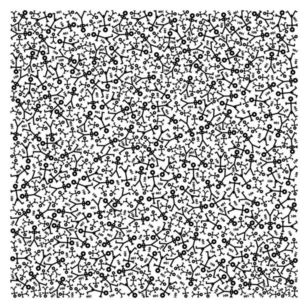 Detail of Crowd Icon Random, 2005 by Thisisnotme Thisisnotme