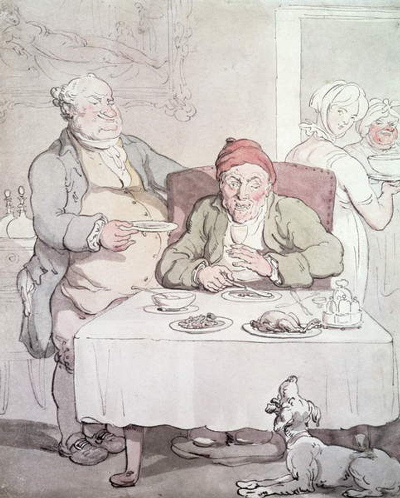Detail of Gluttony by Thomas Rowlandson