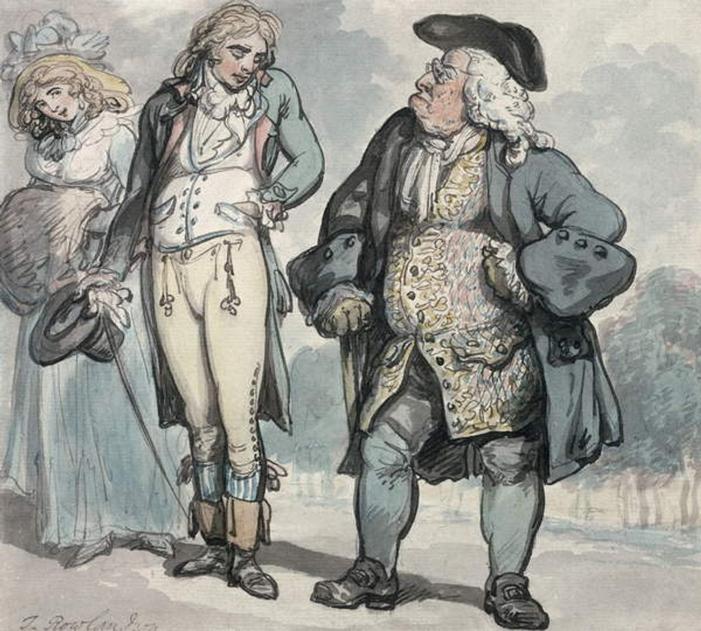 Detail of Father's Displeasure by Thomas Rowlandson