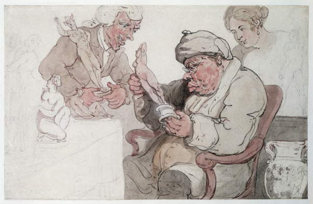 Detail of The Connoisseur by Thomas Rowlandson