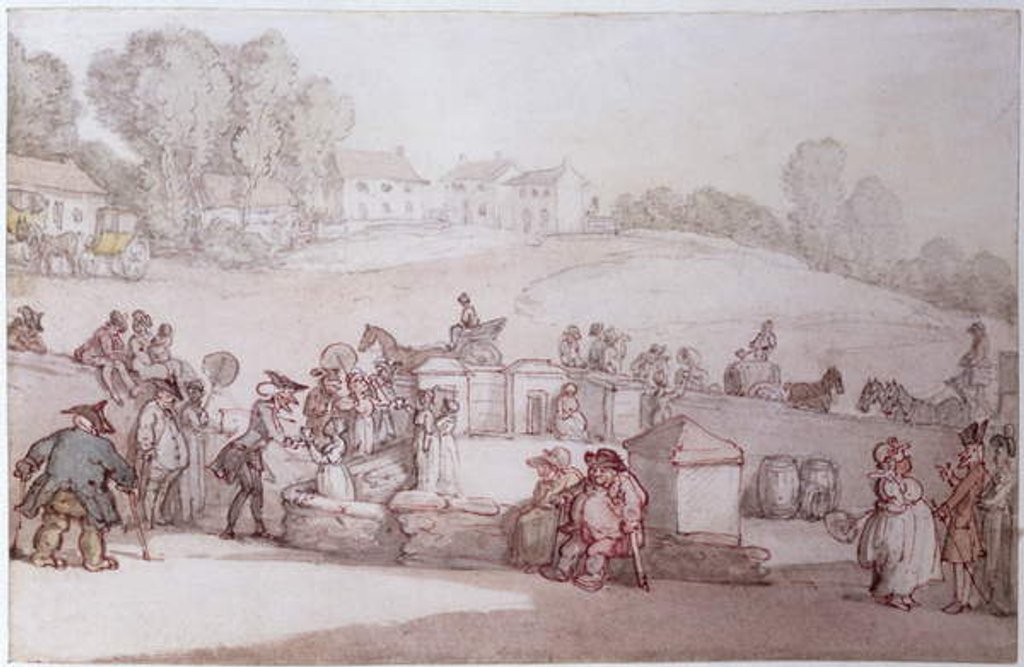 Detail of Dr Syntax at Harrogate Spa by Thomas Rowlandson