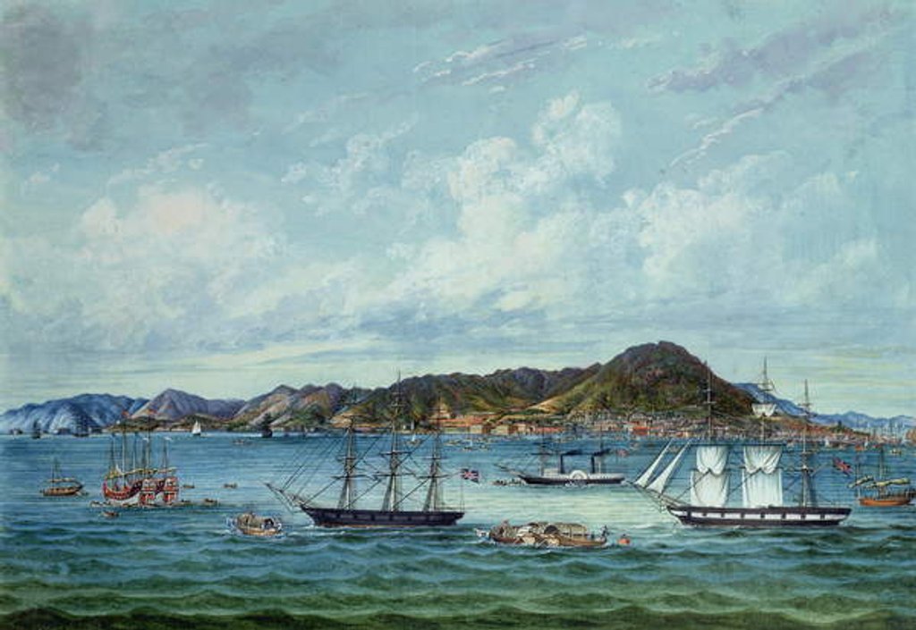 Detail of View of Hong Kong, c.1860 by Tinqua