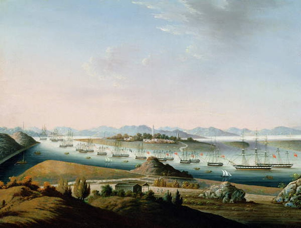 Detail of View of Whampoa, c.1840 by School Chinese