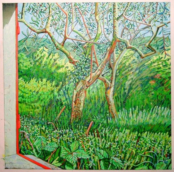 Detail of The Orange Edge of the Barn, 2011 by Noel Paine