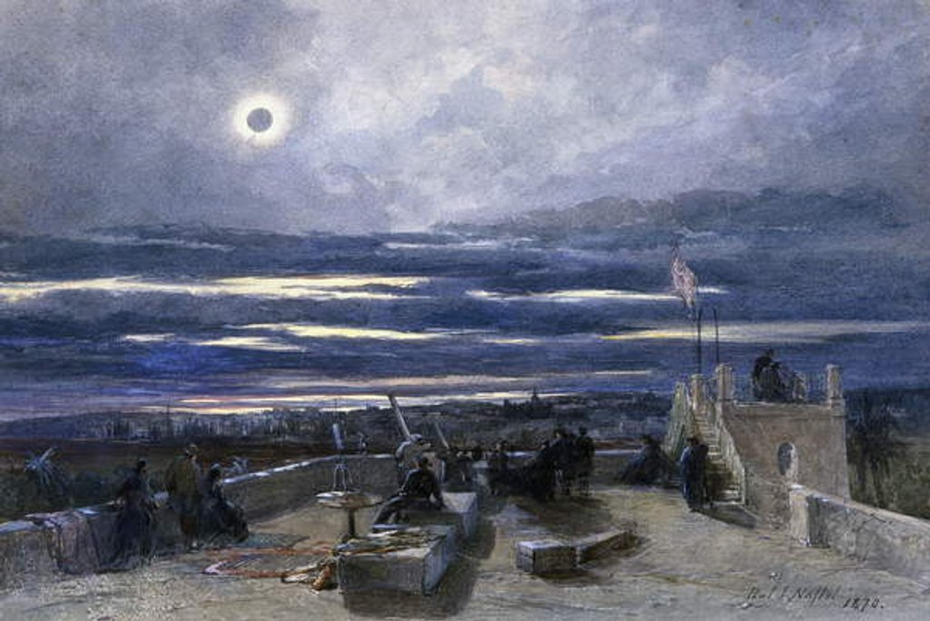 Detail of Total Eclipse of the Sun, Andalucia, Spain, 1870 by Paul Jacob Naftel