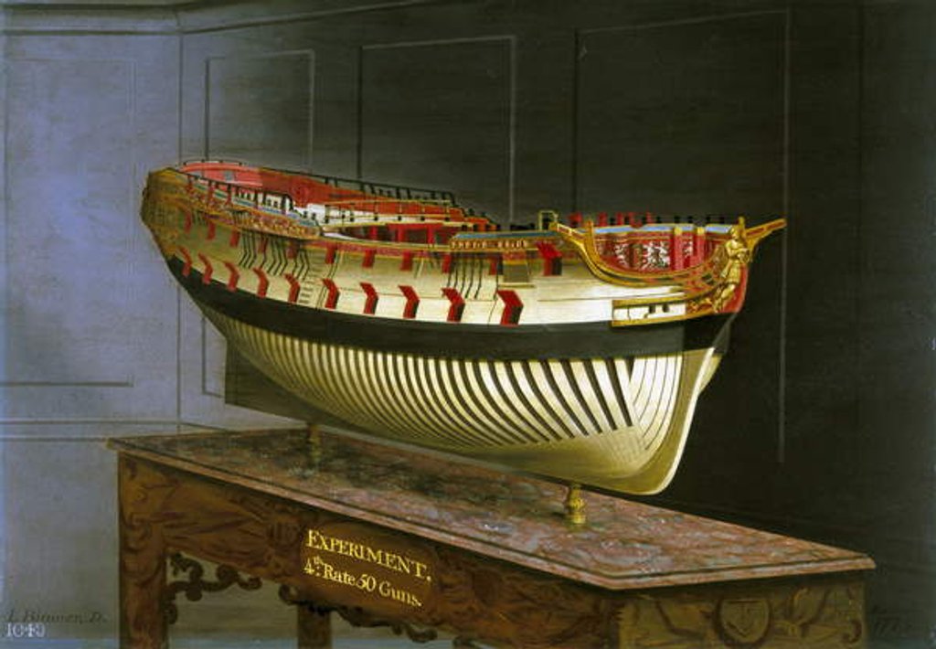 Detail of HMS Experiment, 1775 by Joseph Marshall