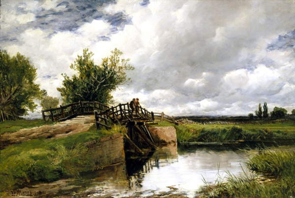 Detail of Black Bridge on the Ouse, 1891 by Edmund Morison Wimperis