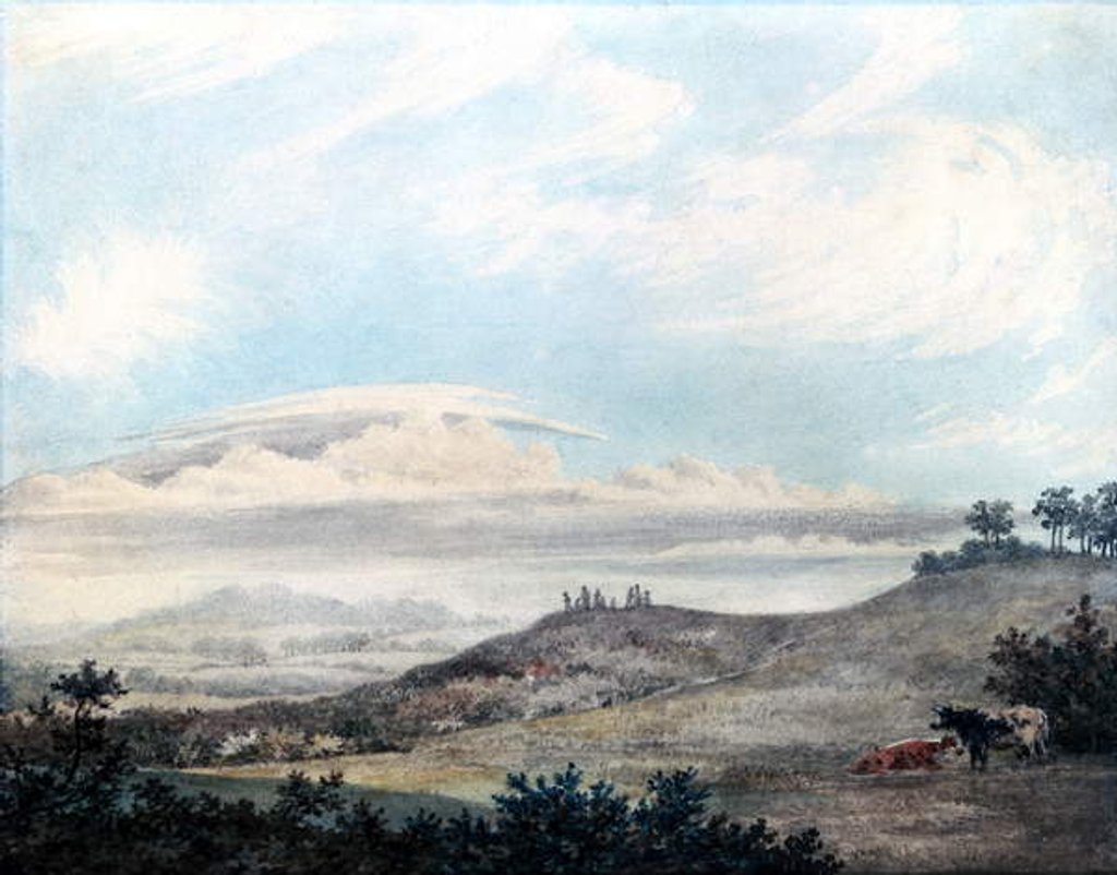 Detail of Rural landscape with later cloud studies by Luke Howard c.1808-11 by Luke Howard