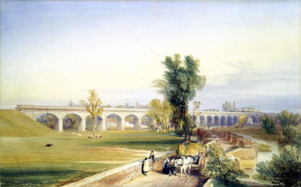 Detail of Dutch River Bridge, Hull and Doncaster Branch, North Eastern Railway, 1847 by John Cooke Bourne