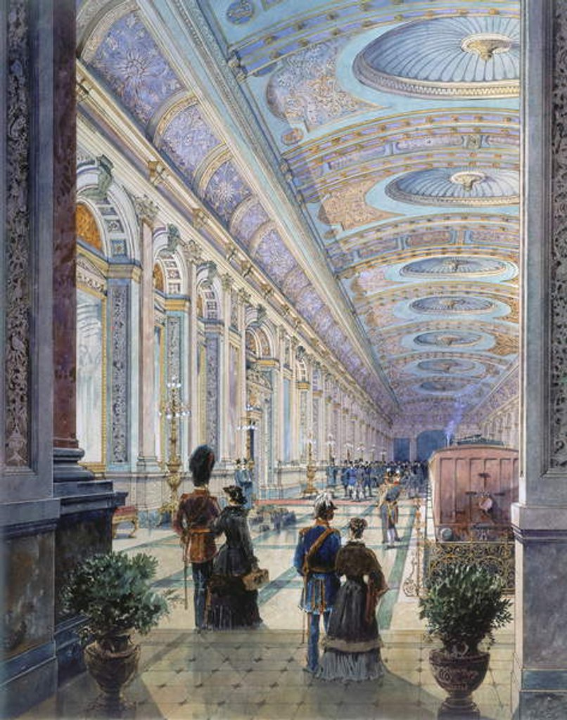 Detail of Elaborate Station Interior, 1883 by Charles H. Driver