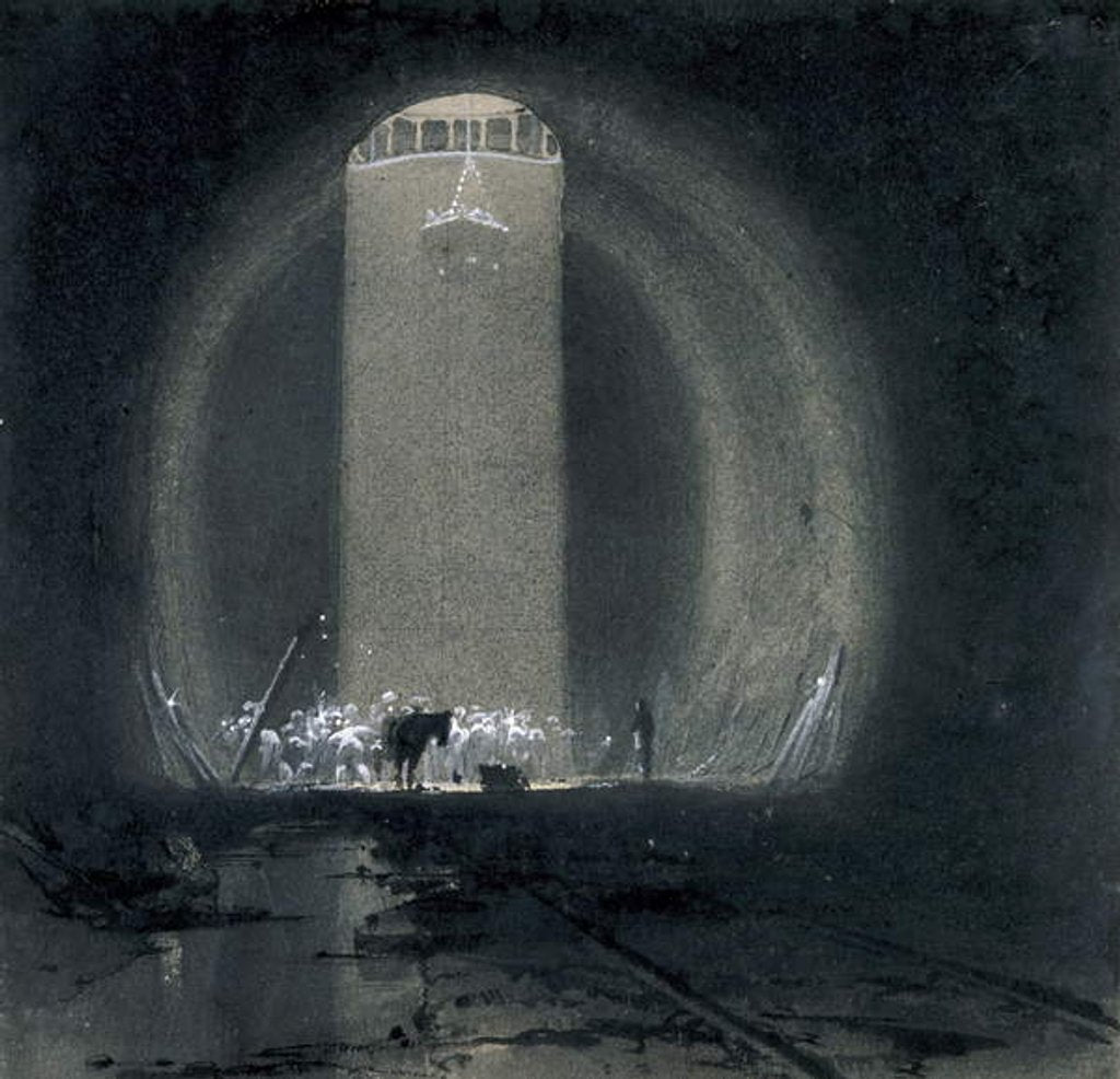 Detail of Working shaft, Kilsby Tunnel, Northamptonshire, 8th July 1837 by John Cooke Bourne