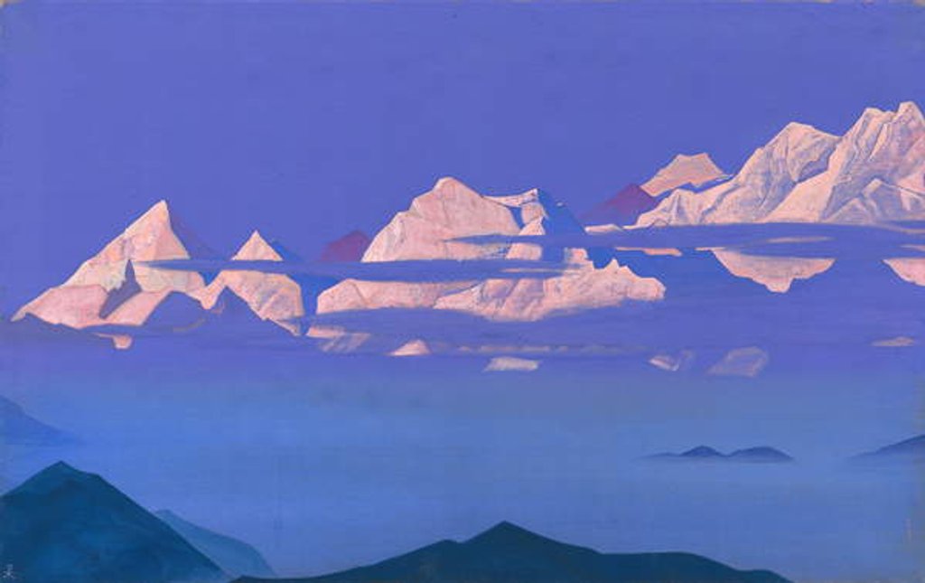 Detail of Himalayas 1933 by Nicholas Roerich