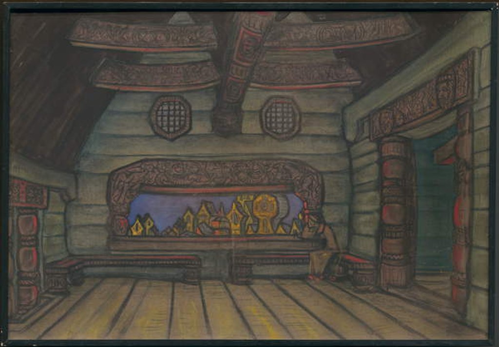 Detail of Yaroslavna's Tower Room, Décor for Borodin's opera 'Prince Igor', 1914 by Nicholas Roerich