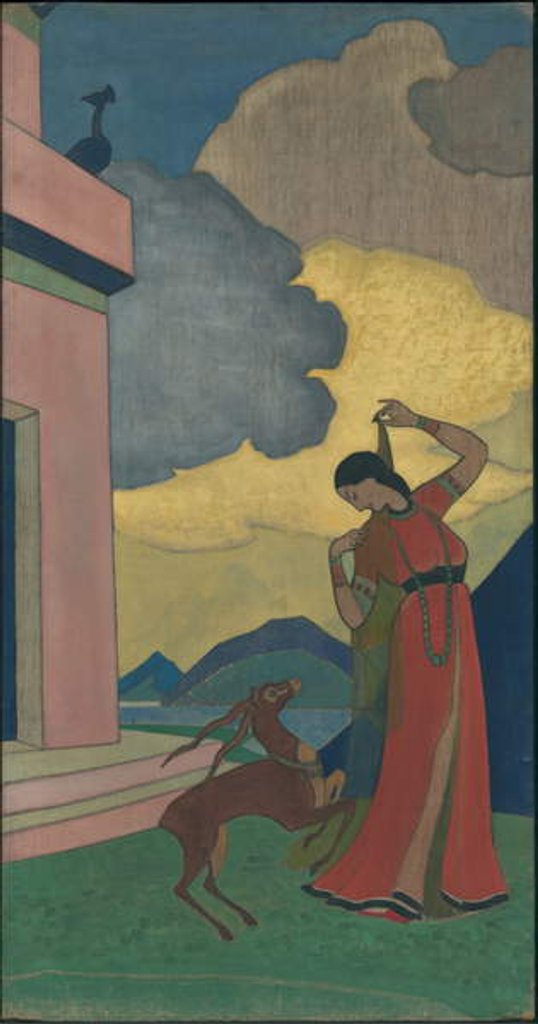 Detail of Song of the Morning, decorative panel, 'Dreams of Wisdom' series, 1920 by Nicholas Roerich