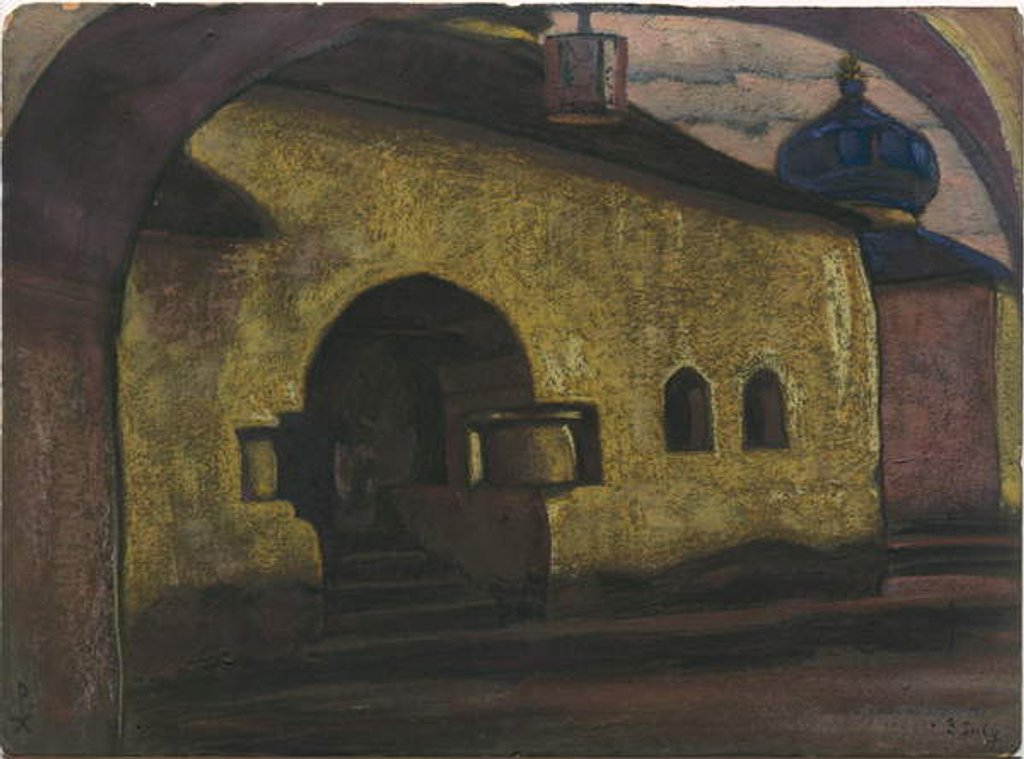 Detail of Pskov, 1922 by Nicholas Roerich