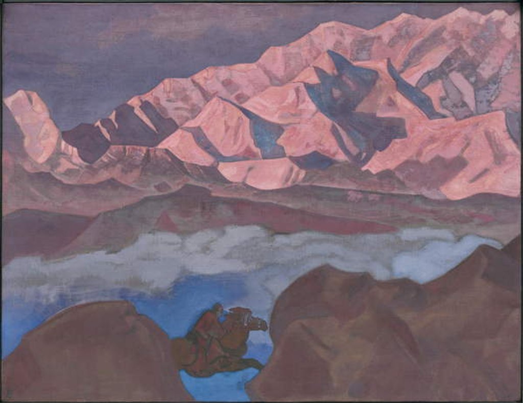 Detail of He Who Hastens, 'His Country' series, 1924 by Nicholas Roerich