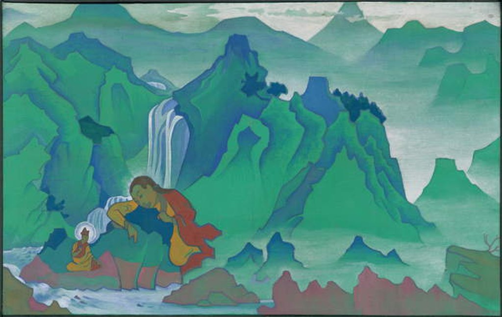 Detail of Padma Sambhava, 'Banners of the East' series, 1924 by Nicholas Roerich