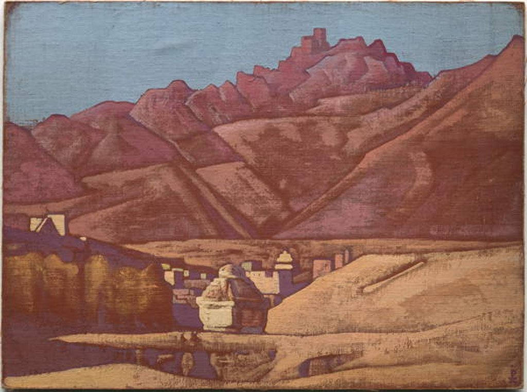Detail of Leh, Ladakh, 1925 by Nicholas Roerich