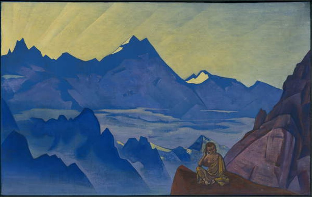 Detail of Milarepa, the One Who Harkened, 'Banners of the East' series, 1925 by Nicholas Roerich