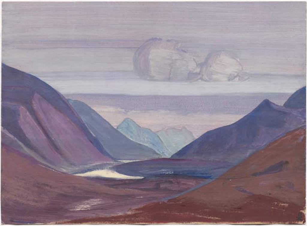 Detail of Chandra River, study, 1931 by Nicholas Roerich