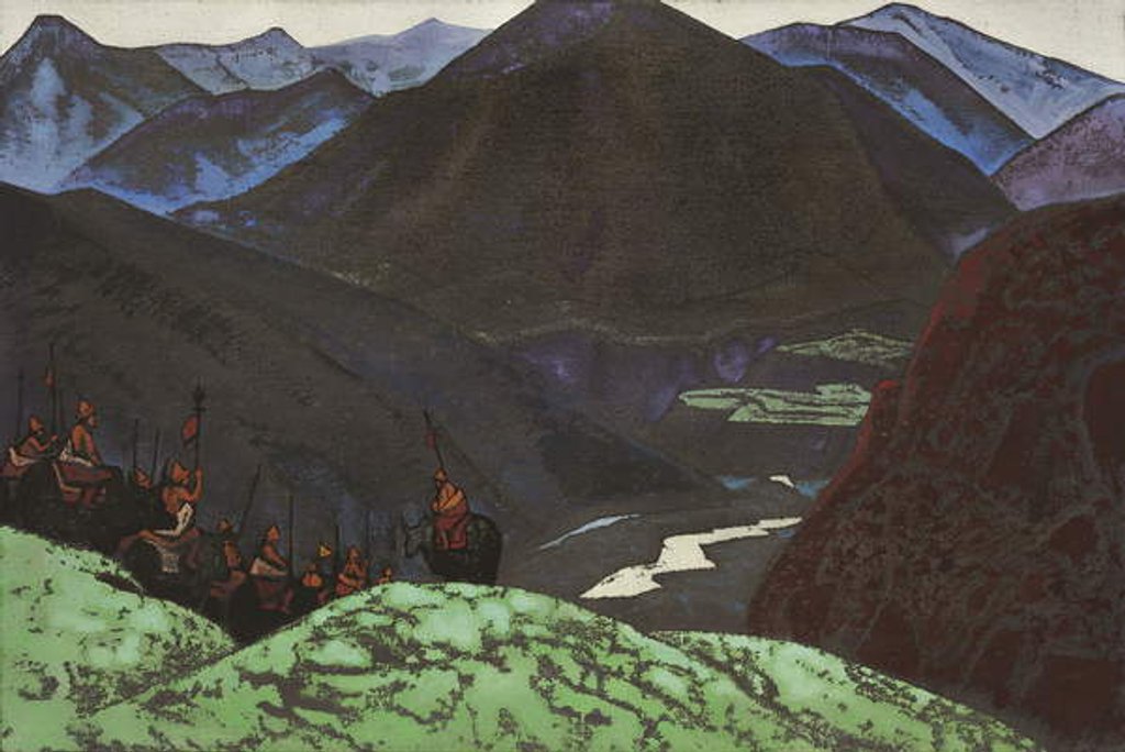 Detail of The Host of Gesar Khan, 1931 by Nicholas Roerich