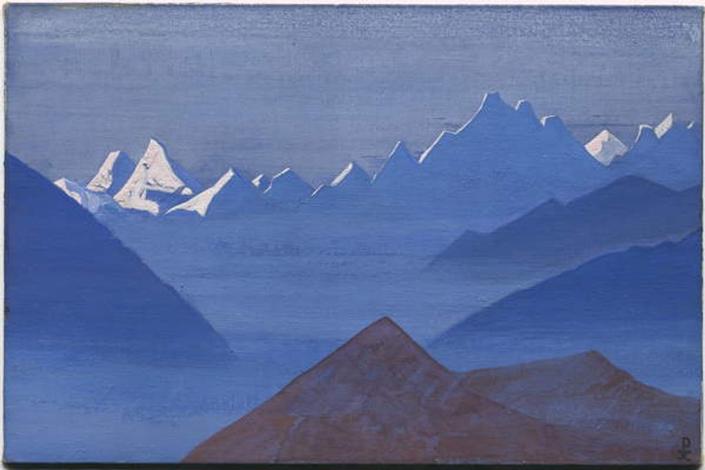 Detail of Sunset, 'Kuluta' series, 1931 by Nicholas Roerich