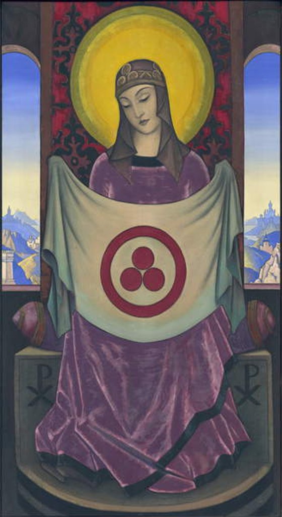 Detail of Madonna Oriflamma, 1932 by Nicholas Roerich