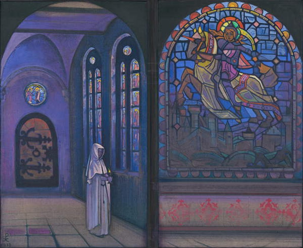 Detail of Glory to the Hero, diptych, 1933 by Nicholas Roerich