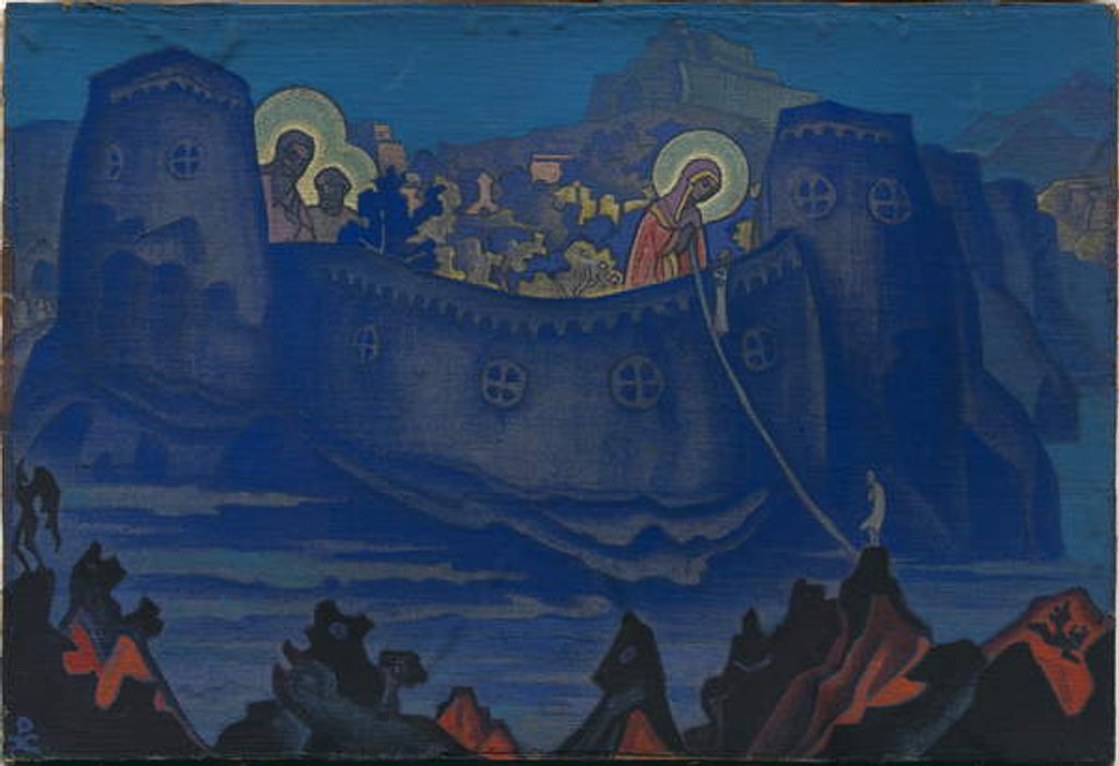 Detail of Madonna Laboris, sketch, 1933 by Nicholas Roerich