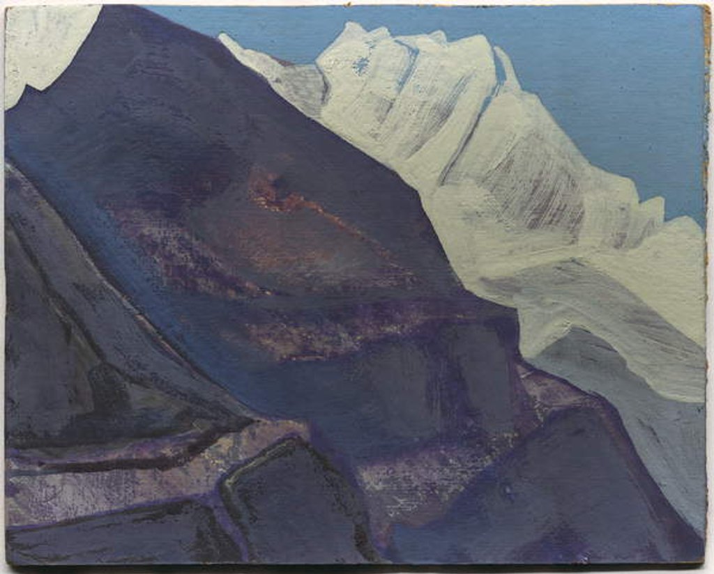 Detail of Mountains, study, 1933 by Nicholas Roerich