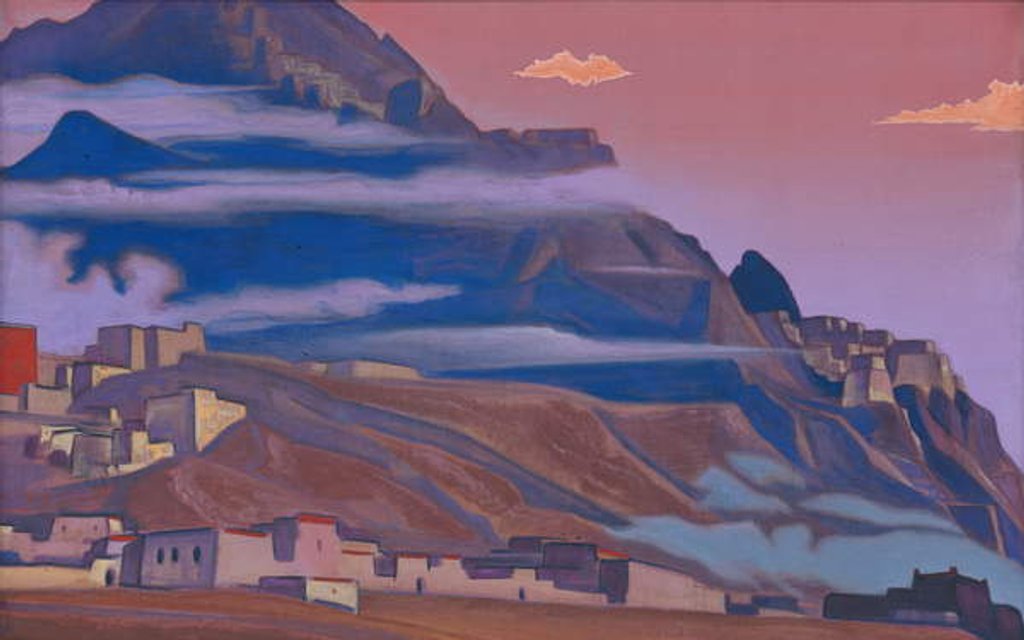 Detail of Shekar Dzong, 1933 by Nicholas Roerich