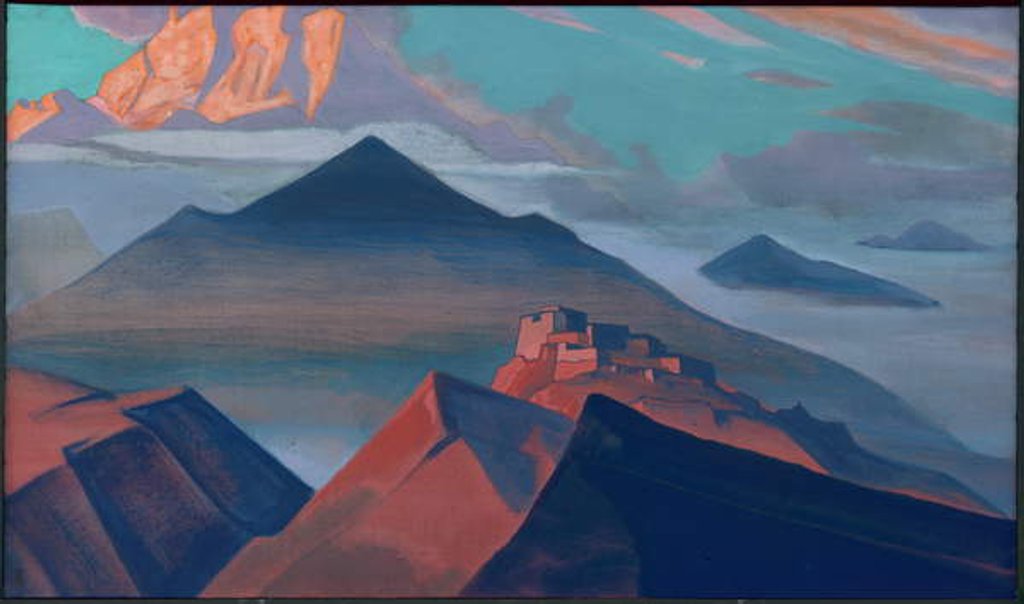 Detail of Tent Mountain, 'Holy Mountains' series, 1933 by Nicholas Roerich