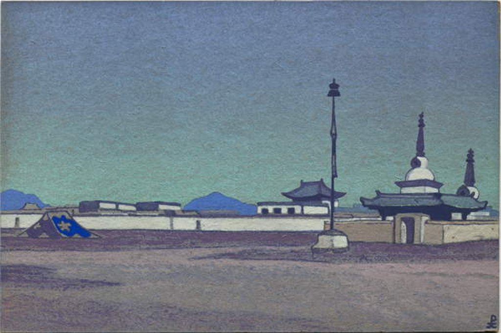 Detail of Batukhalka, Capital of Inner Mongolia, 1936 by Nicholas Roerich