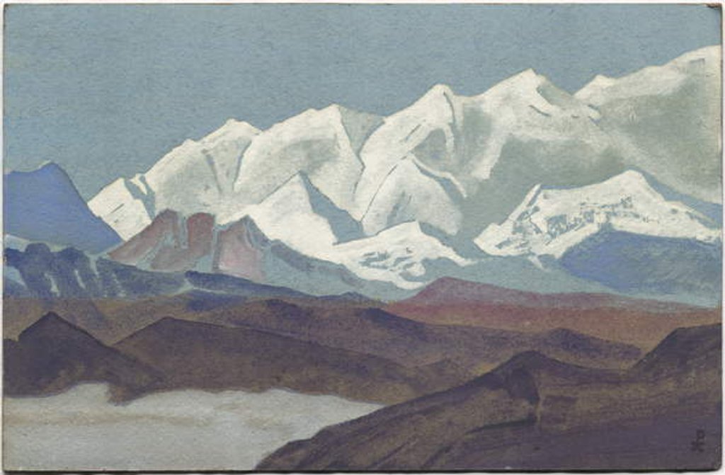 Detail of Himalayas, Kanchenjunga Range, 1936 by Nicholas Roerich