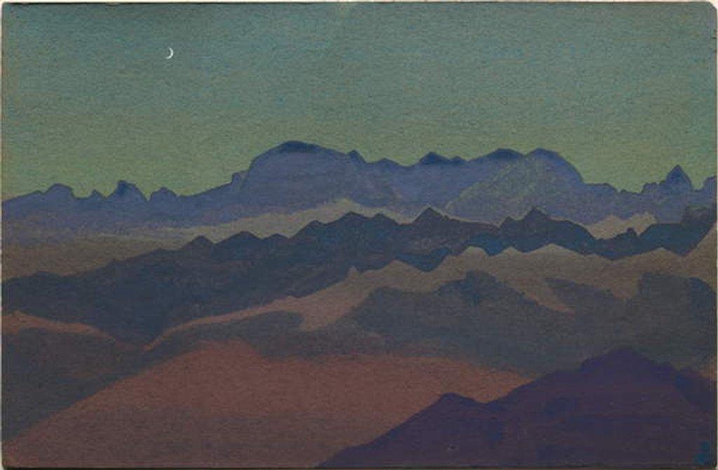 Detail of Himalayas, near Sandakphu, 1936 by Nicholas Roerich