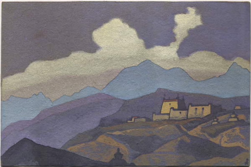 Detail of Monastery in Tsang Province, Tibet, 1936 by Nicholas Roerich