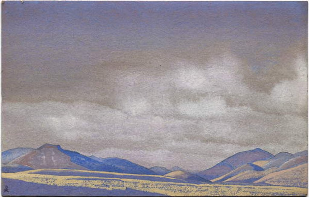 Detail of Mongolia, Hills of Chahar, 1936 by Nicholas Roerich