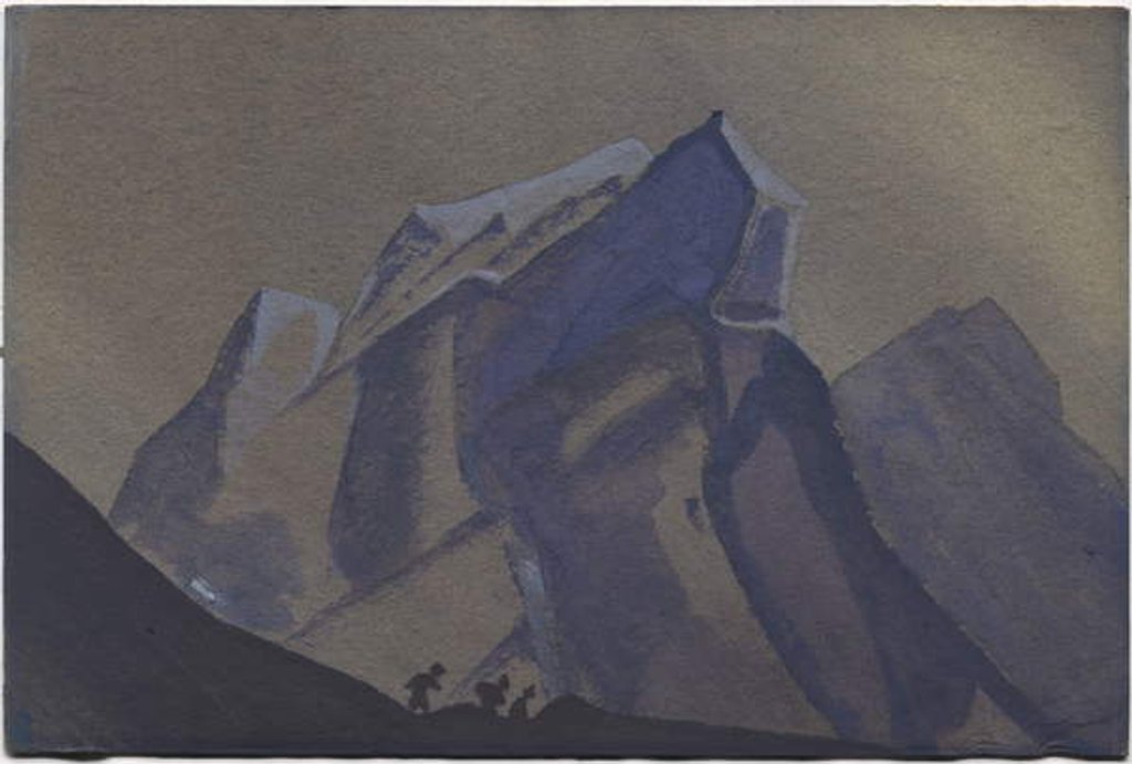 Detail of Mountain Pass, Storm, 1936 by Nicholas Roerich