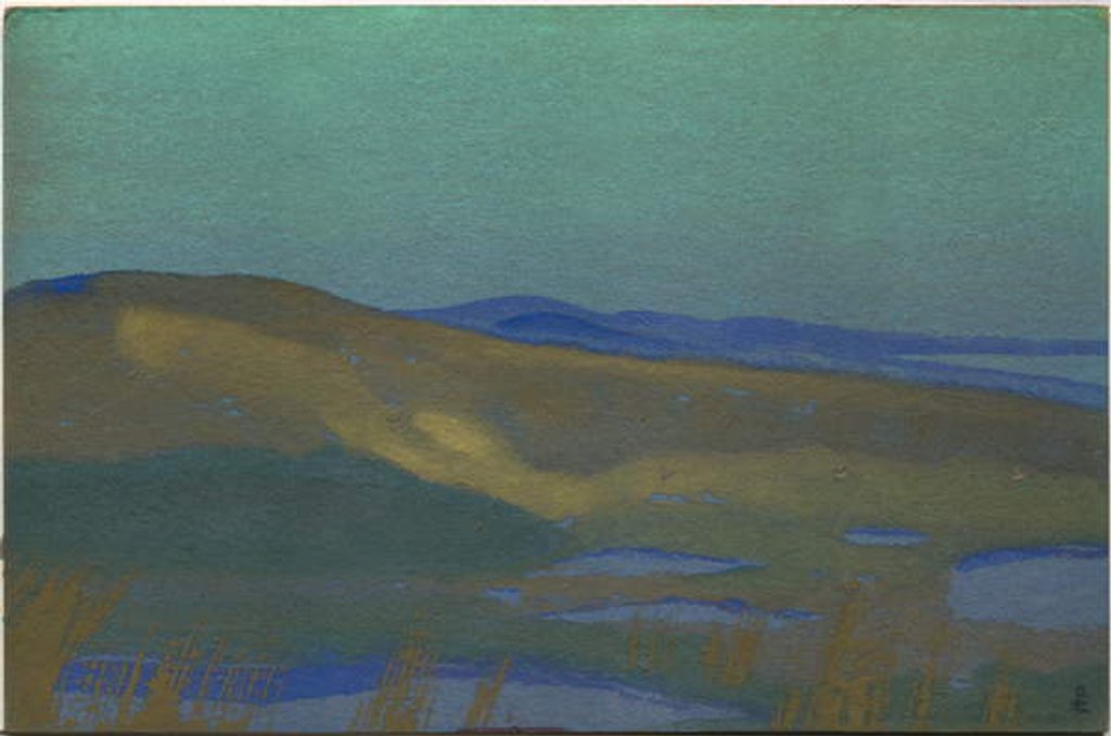 Detail of Swamps of Tsaidam, 1936 by Nicholas Roerich