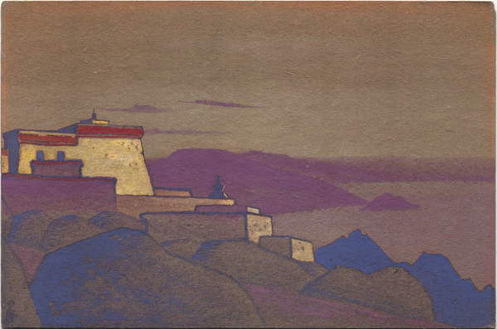 Detail of Tibet, Gelukpa Monastery, 1936 by Nicholas Roerich