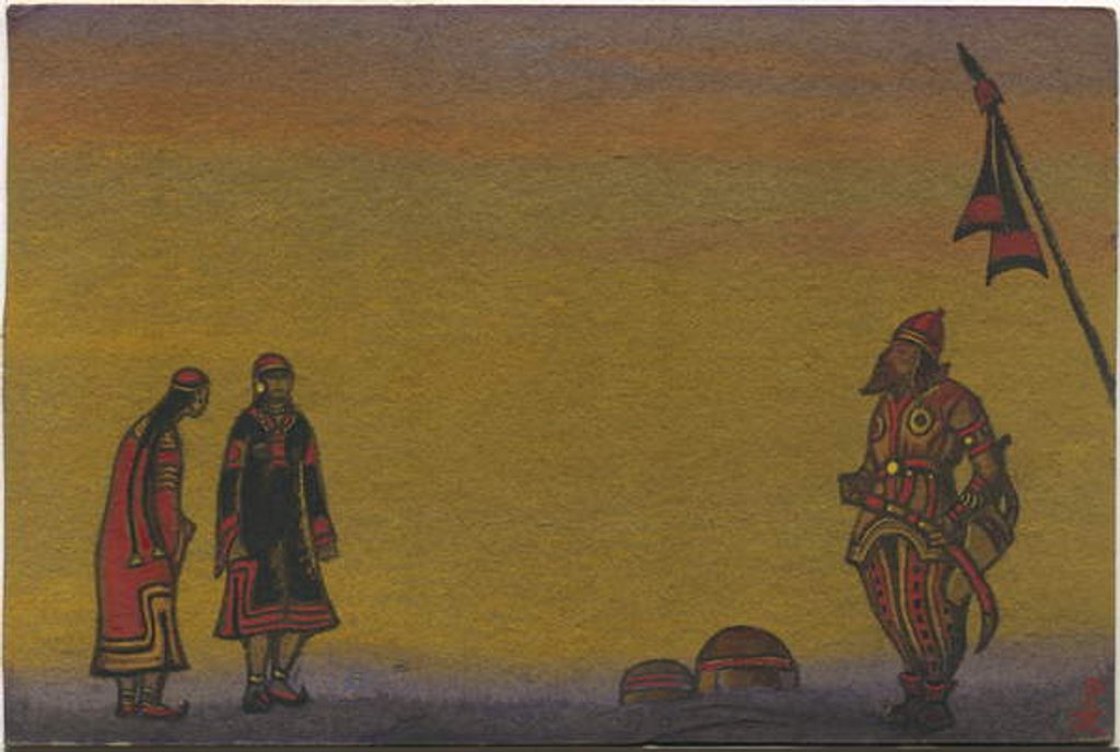 Detail of Polovtsians, Polovtsian and Maidens by Nicholas Roerich