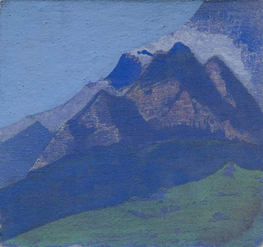 Detail of Mountain study, c.1929 by Nicholas Roerich