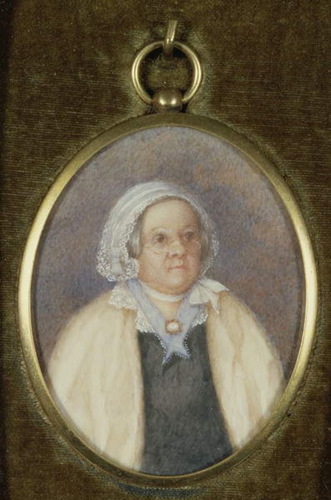 Detail of Oval portrait of Mrs Mary Reibey by Australian School