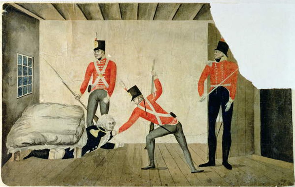 Detail of The arrest of Governor Bligh, 1808 by William Minchin