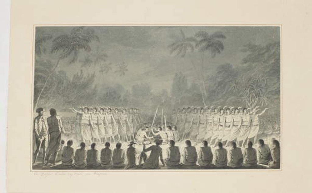 Detail of 5: A Night Dance by Men, in Hapaee by John Webber