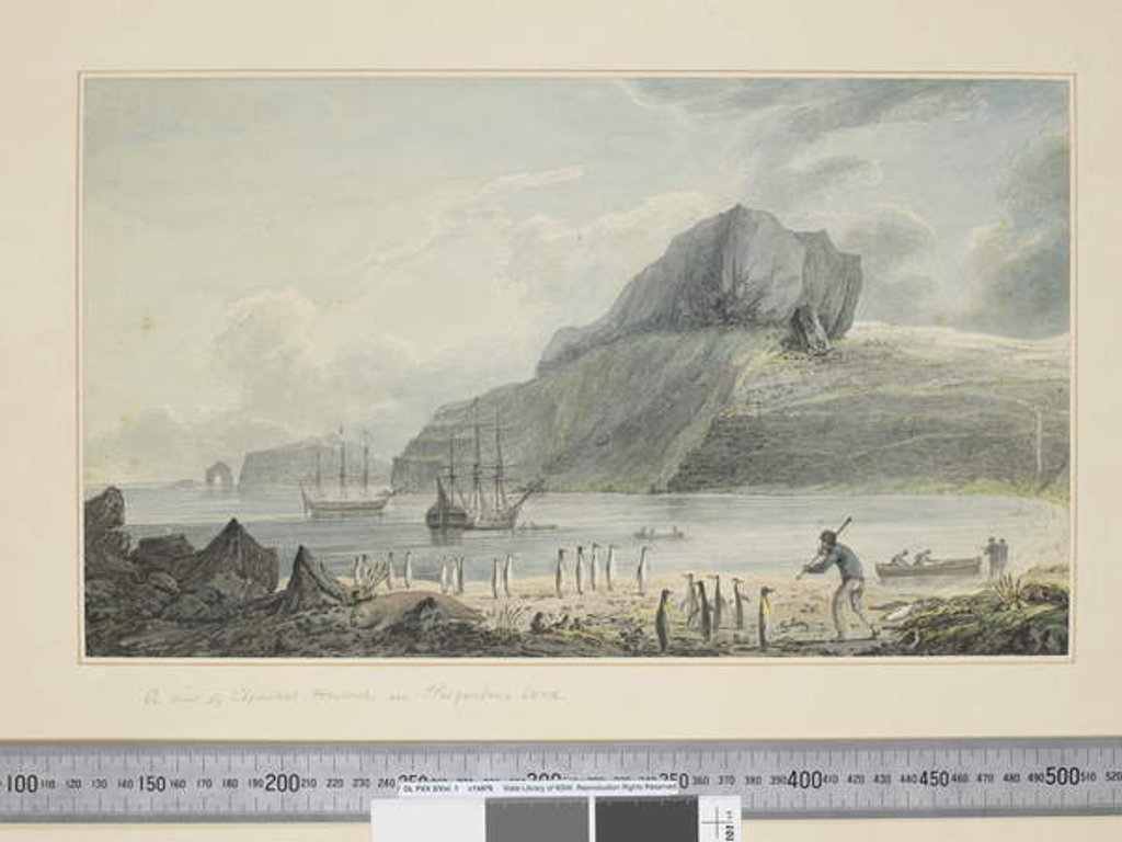 Detail of F.1 A view of Christmas Harbour in Kerguelen's Land, c.1773-84 by John Webber