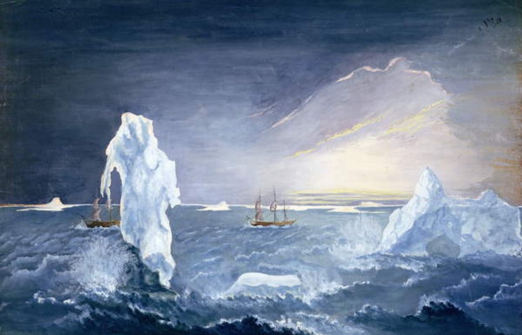 Detail of Arctic Sea Glow by Georg Forster